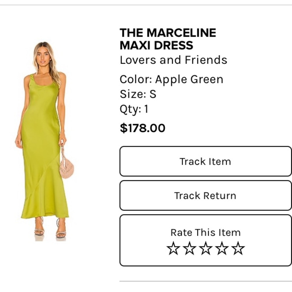 Lovers and Friends Marceline apple green side zip maxi dress